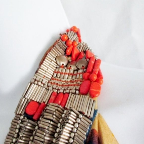 Womens CLEOPATRA Bead Sheer Maxi Floral Dress - Picture 9 of 10